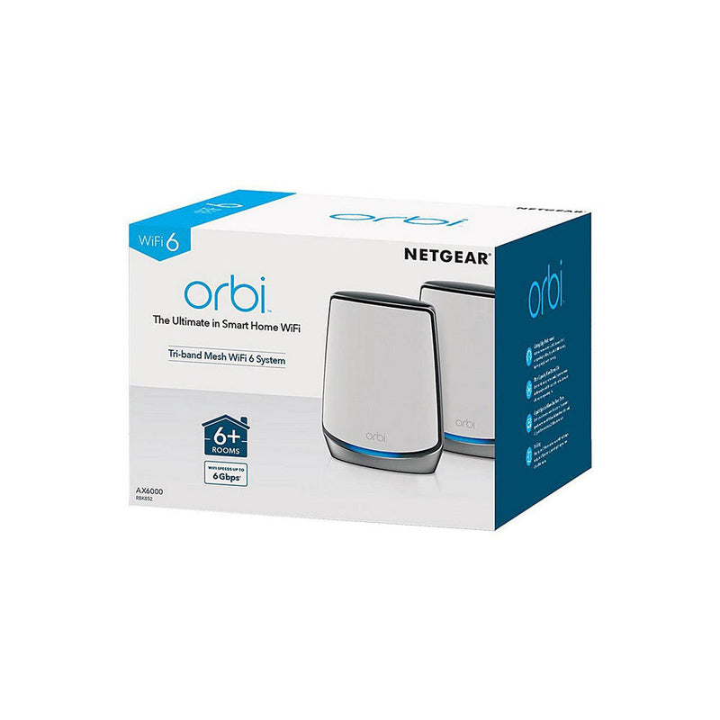 【免費送貨】NETGEAR Orbi Mesh WiFi 6 旗艦級三頻路由器 2 件套裝 (RBK852) - anlander 好貨加 - 香港