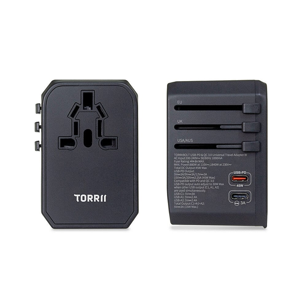 TorriiBolt USB-C PD & QC3.0 第三代旅行轉插器